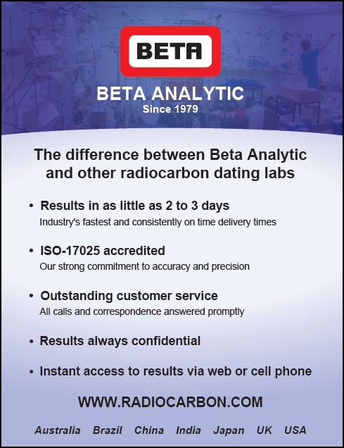 AMS dating lab Beta Analytic English ad